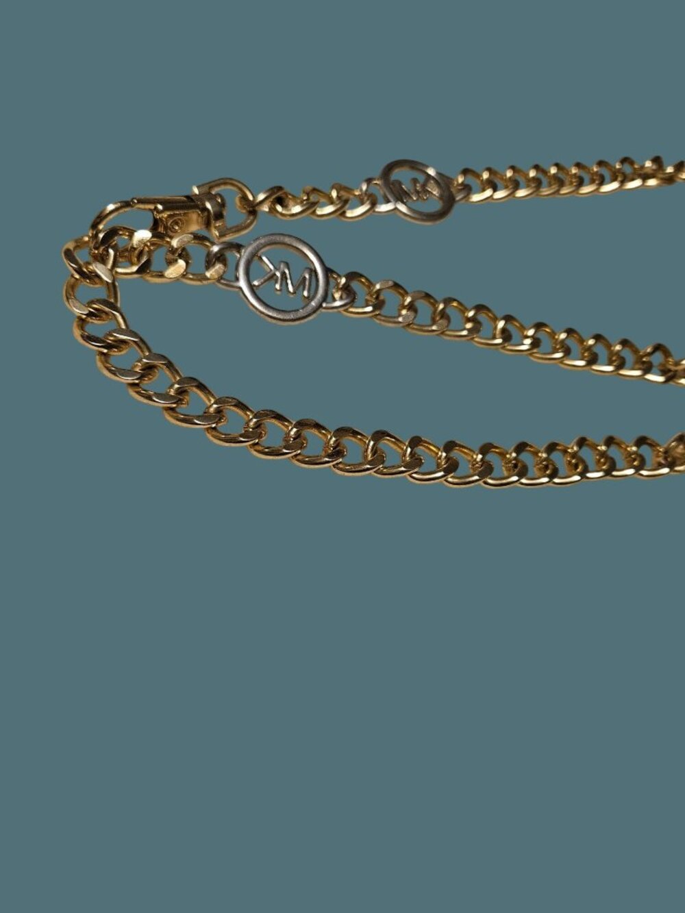 Michael Kors Gold & Silver Adjustable Chain Belt - Picture 6 of 8